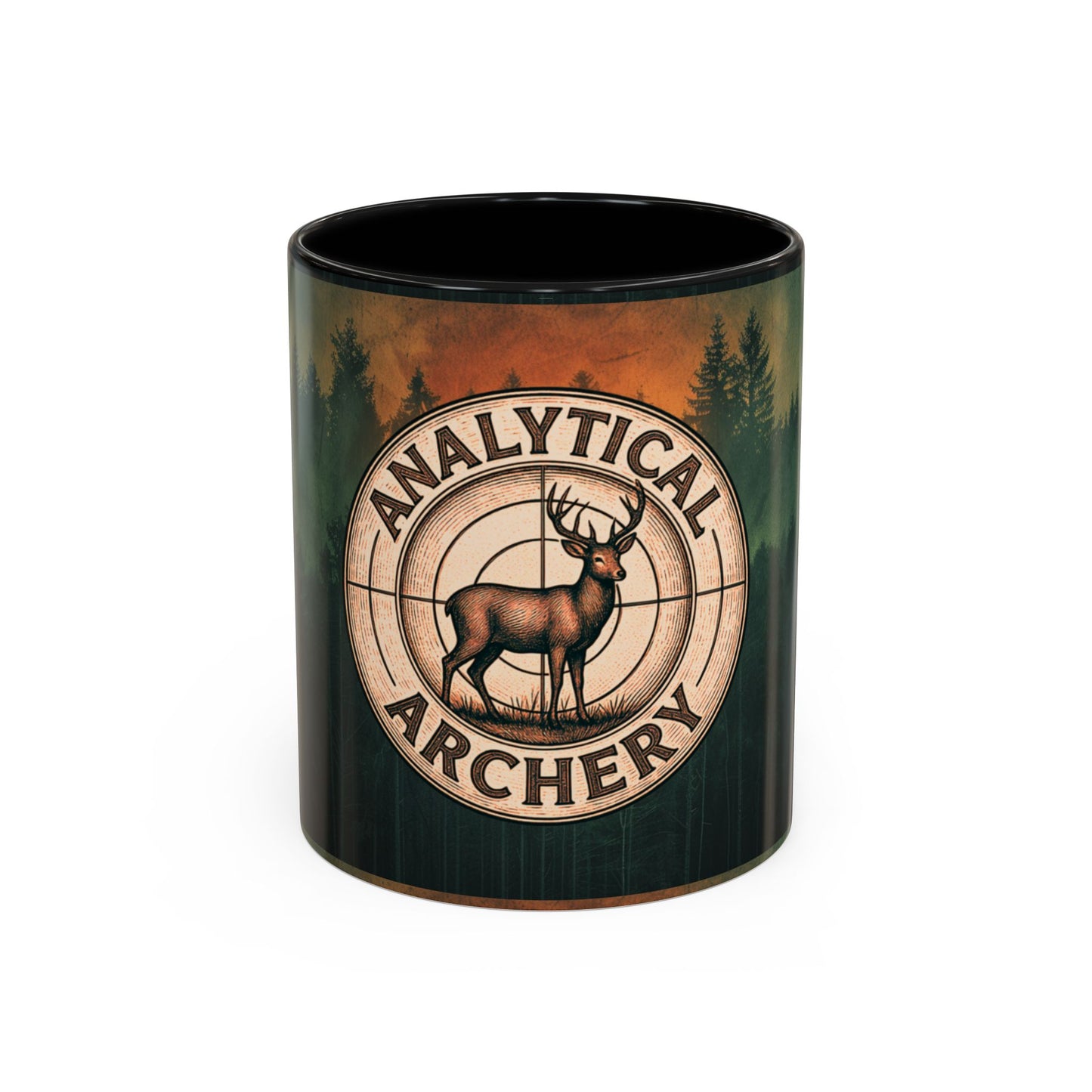 Analytical Archery Deer Coffee Mug — Hunting Rustic Accent Mug