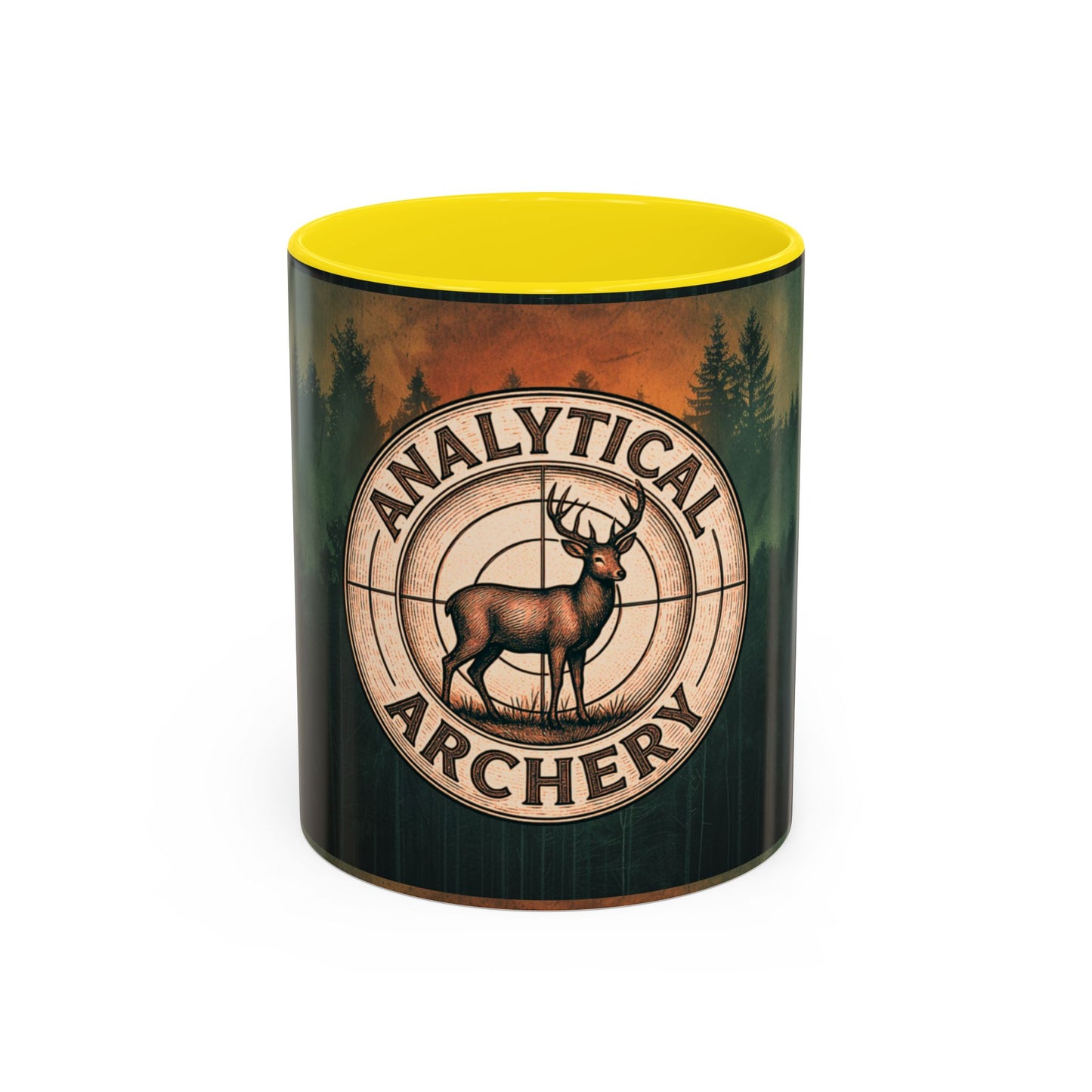 Analytical Archery Deer Coffee Mug — Hunting Rustic Accent Mug