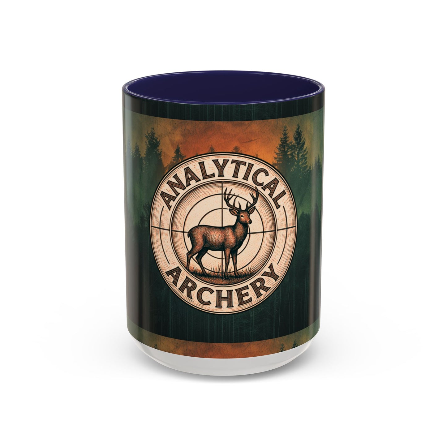 Analytical Archery Deer Coffee Mug — Hunting Rustic Accent Mug