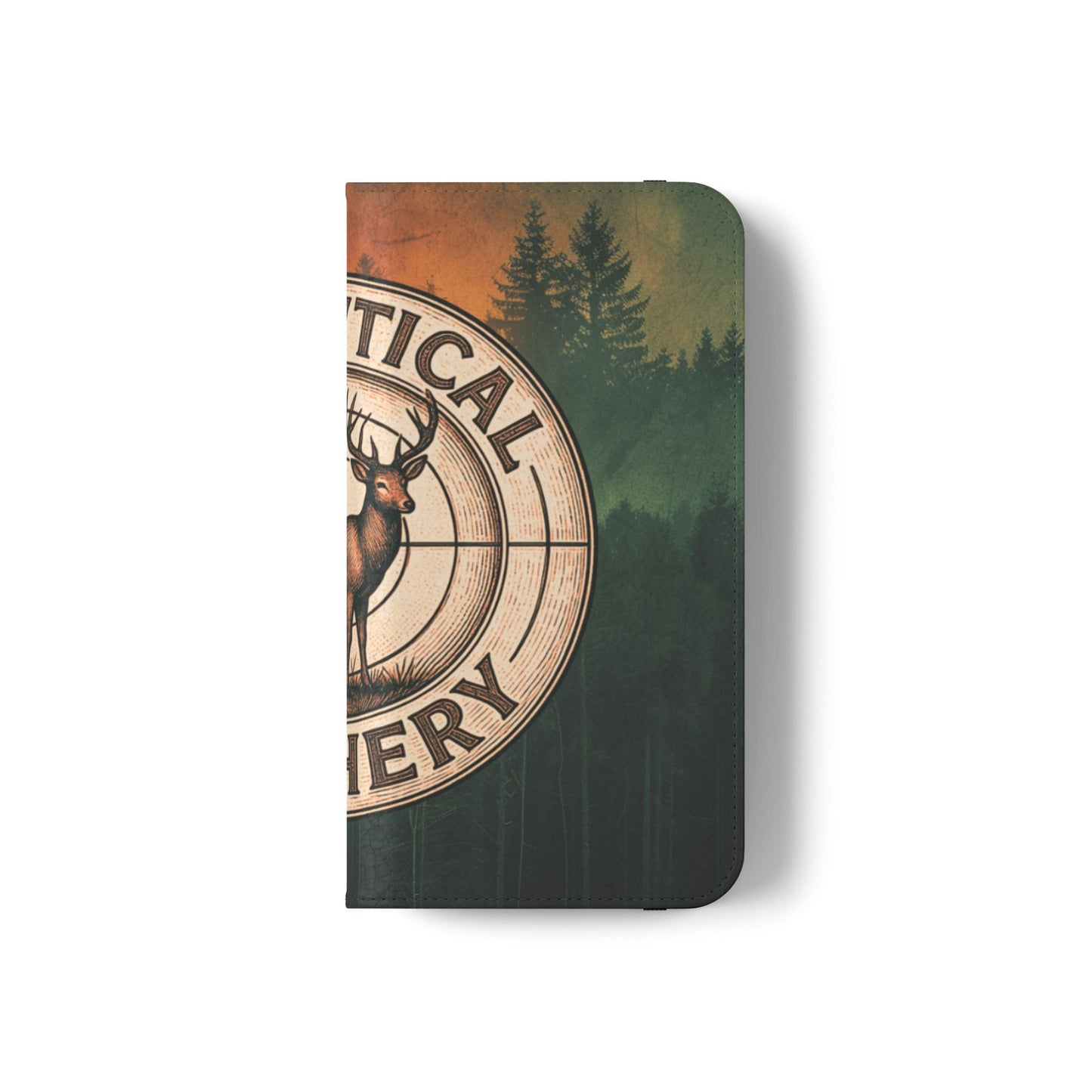 Analytical Archery Deer Phone Flip Case — Hunting Rustic Wallet Cover