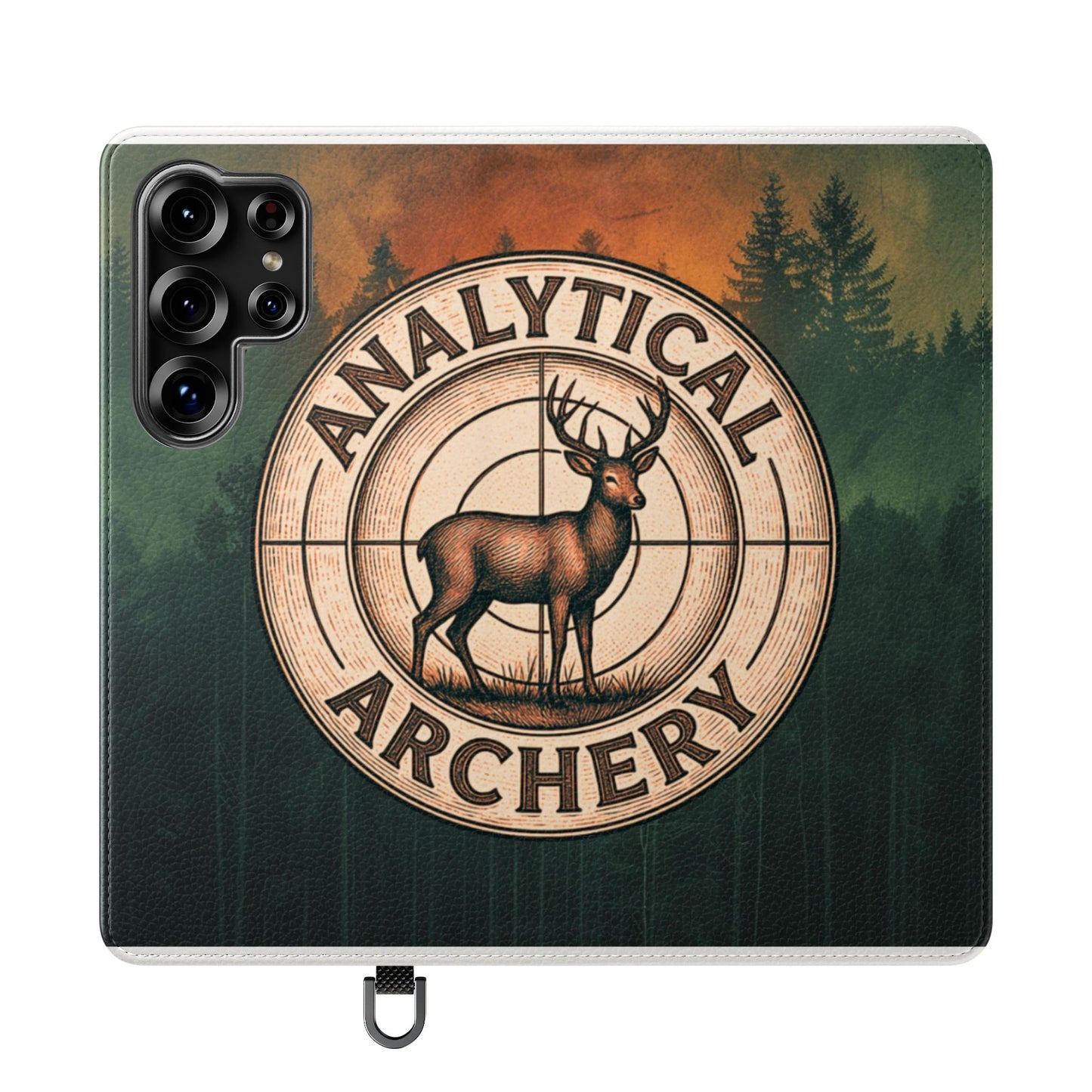 Analytical Archery Deer Phone Flip Case — Hunting Rustic Wallet Cover