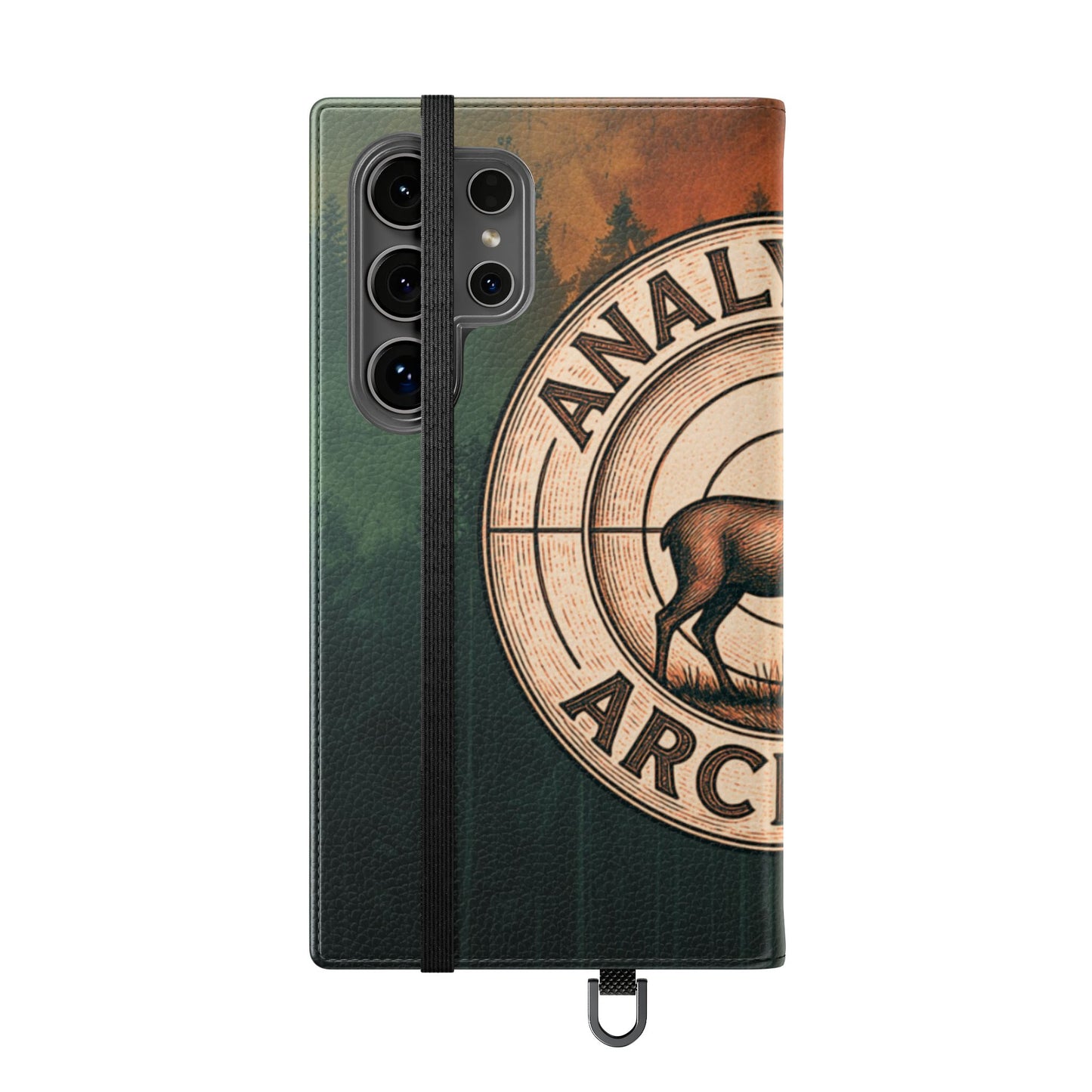 Analytical Archery Deer Phone Flip Case — Hunting Rustic Wallet Cover