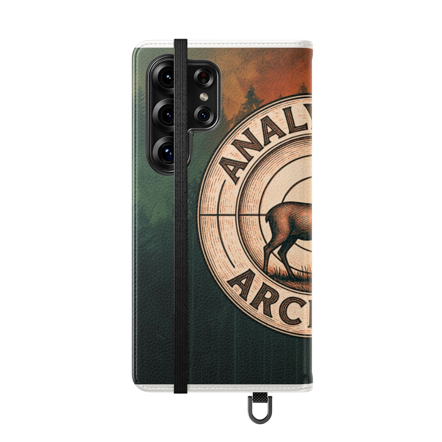 Analytical Archery Deer Phone Flip Case — Hunting Rustic Wallet Cover
