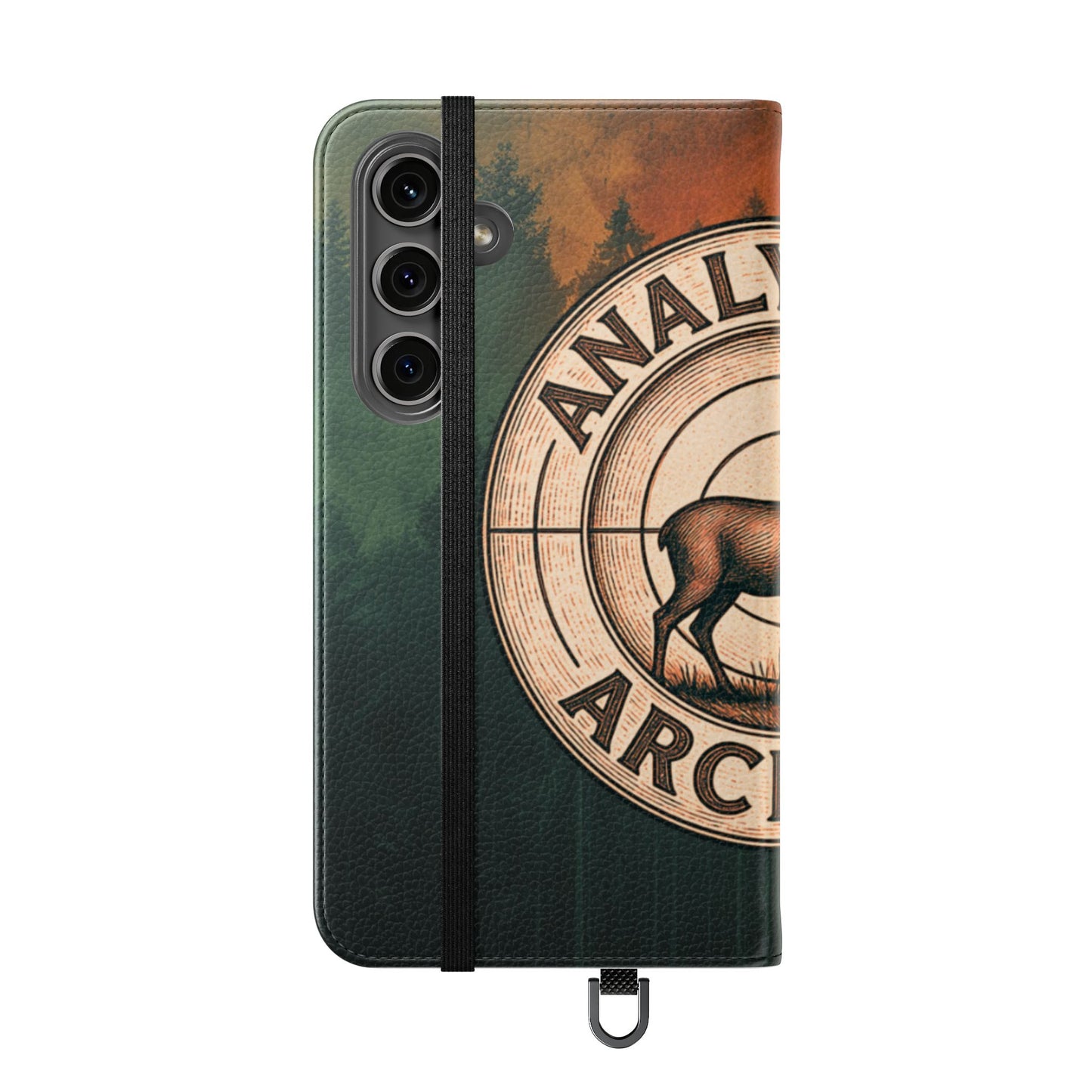 Analytical Archery Deer Phone Flip Case — Hunting Rustic Wallet Cover