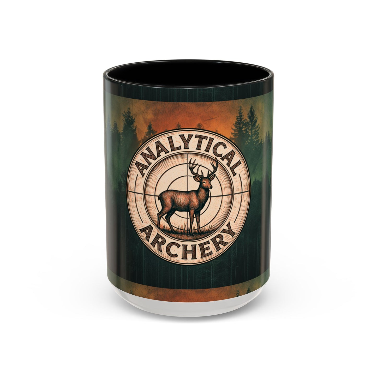 Analytical Archery Deer Coffee Mug — Hunting Rustic Accent Mug