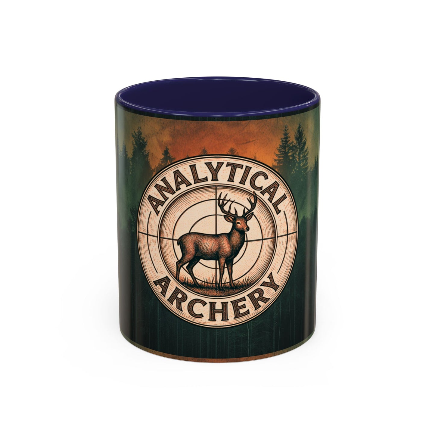 Analytical Archery Deer Coffee Mug — Hunting Rustic Accent Mug