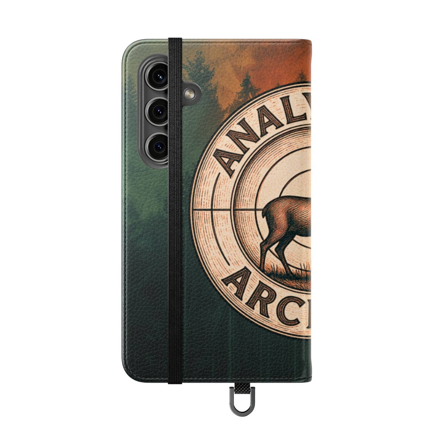 Analytical Archery Deer Phone Flip Case — Hunting Rustic Wallet Cover