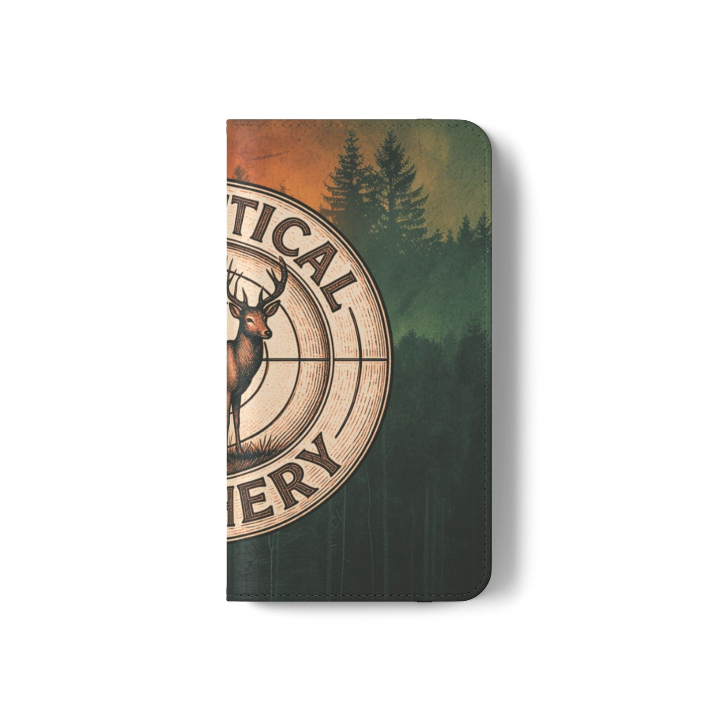 Analytical Archery Deer Phone Flip Case — Hunting Rustic Wallet Cover