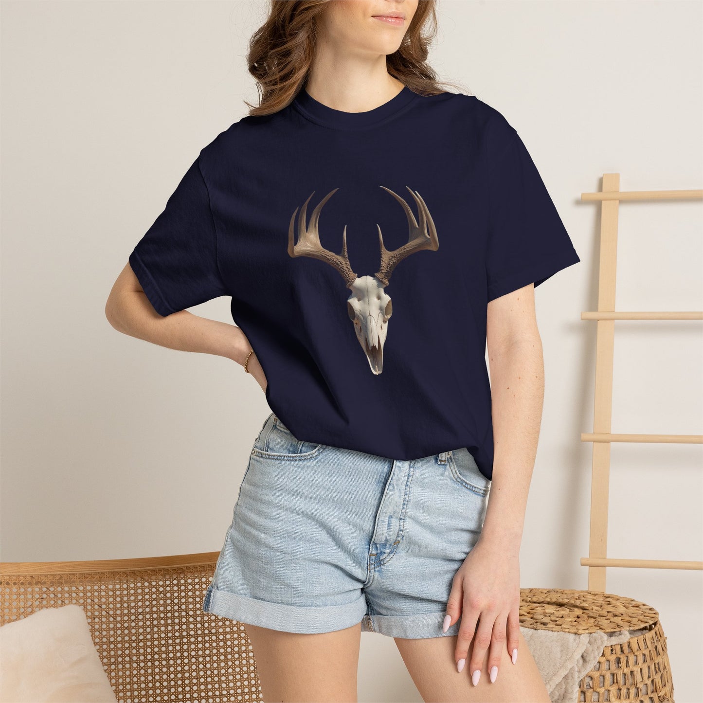 Deer Skull Archery T-Shirt — "Analytical Archer" Target Graphic