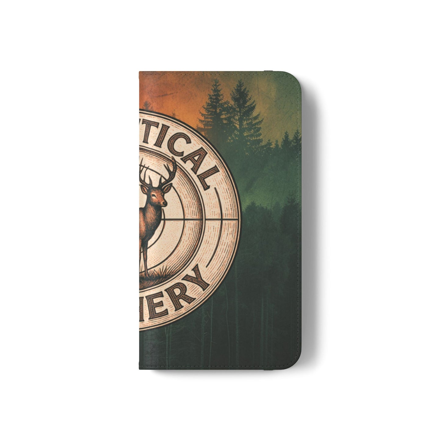 Analytical Archery Deer Phone Flip Case — Hunting Rustic Wallet Cover