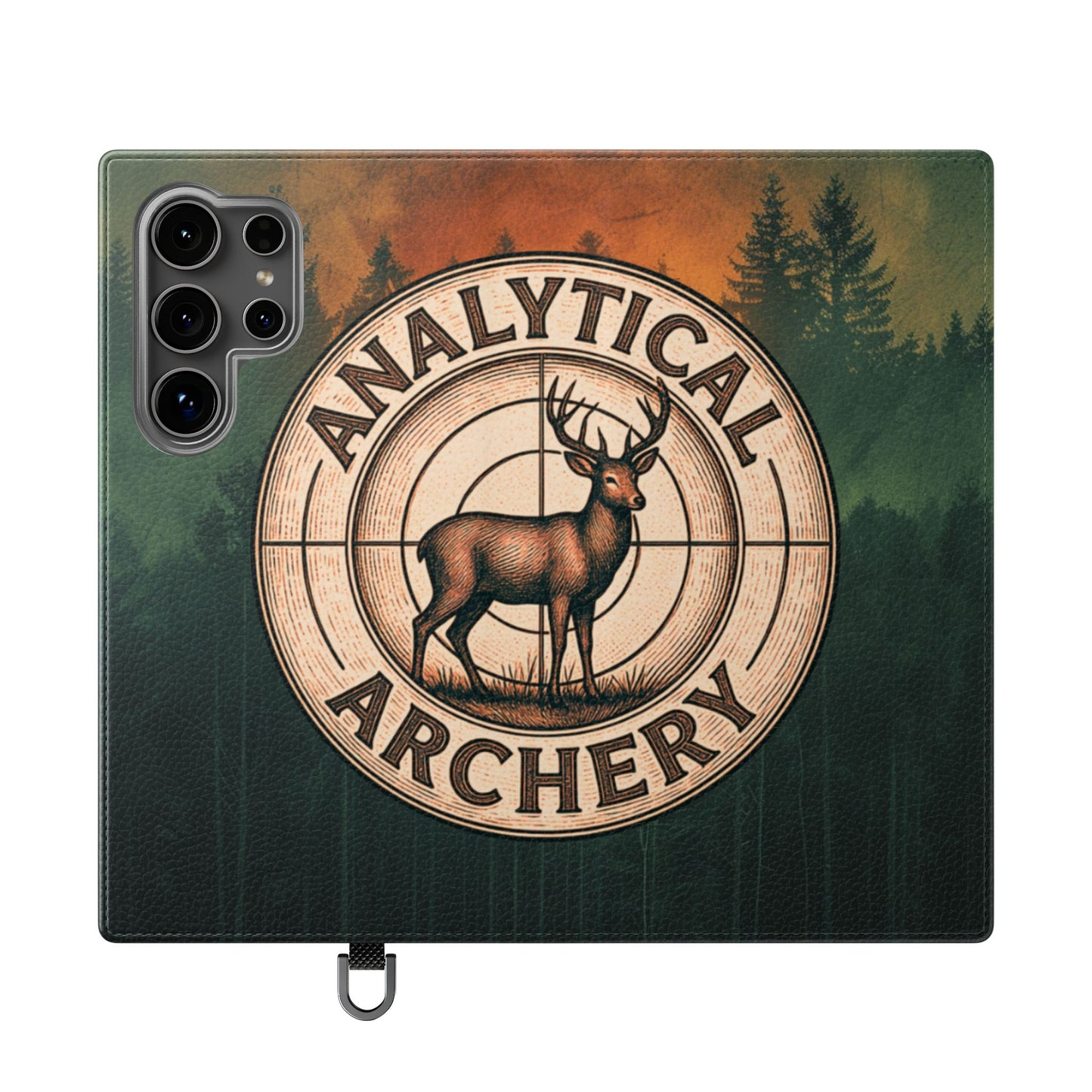 Analytical Archery Deer Phone Flip Case — Hunting Rustic Wallet Cover