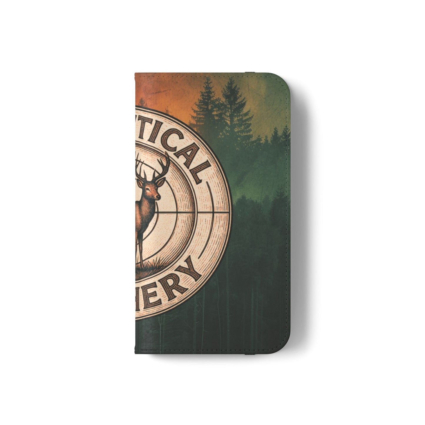 Analytical Archery Deer Phone Flip Case — Hunting Rustic Wallet Cover