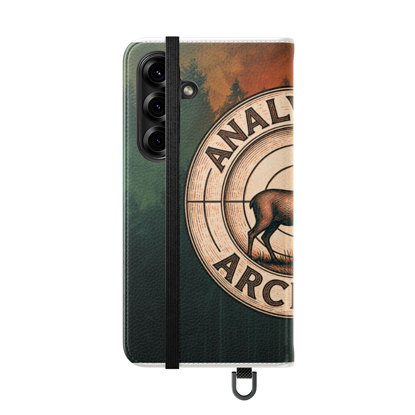 Analytical Archery Deer Phone Flip Case — Hunting Rustic Wallet Cover