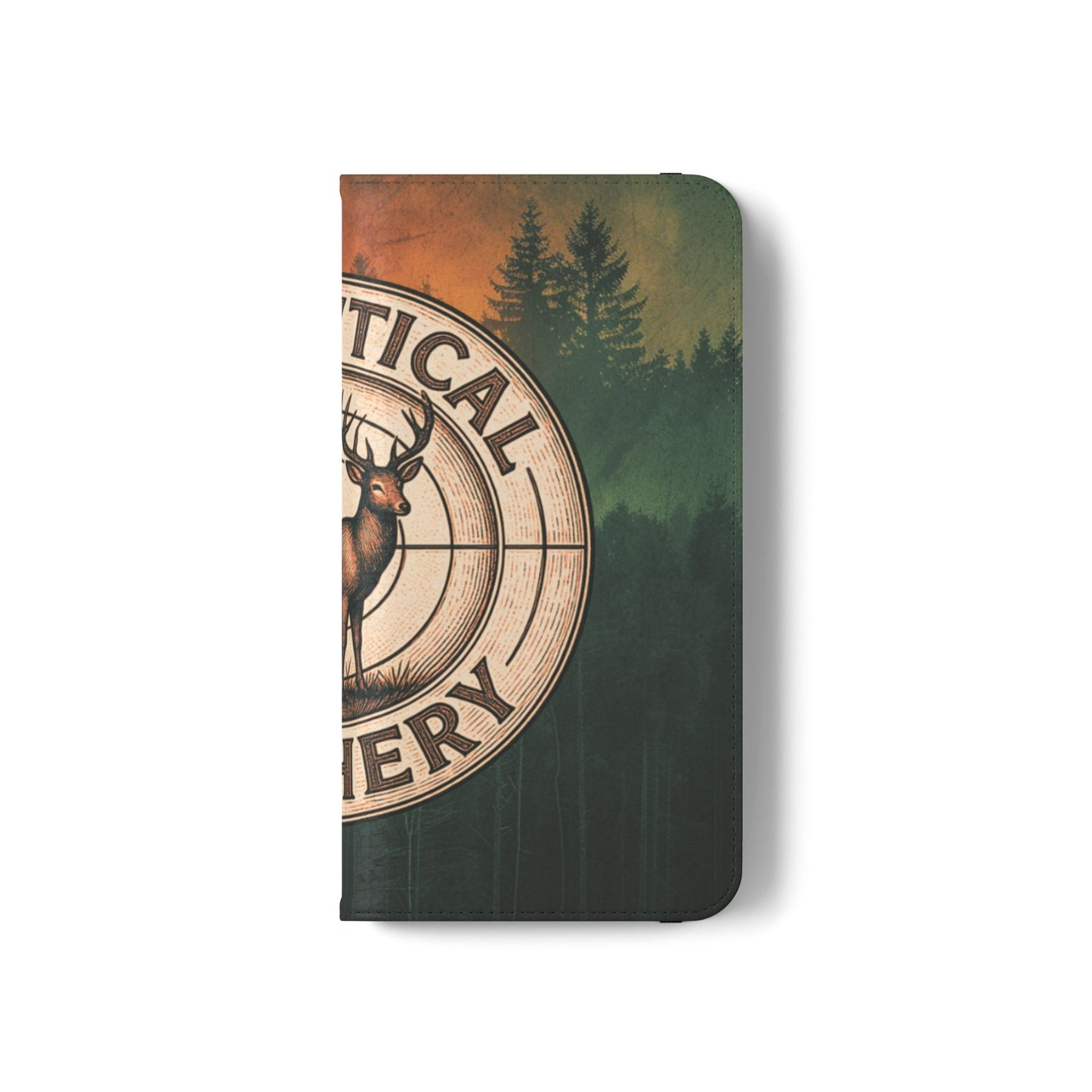 Analytical Archery Deer Phone Flip Case — Hunting Rustic Wallet Cover