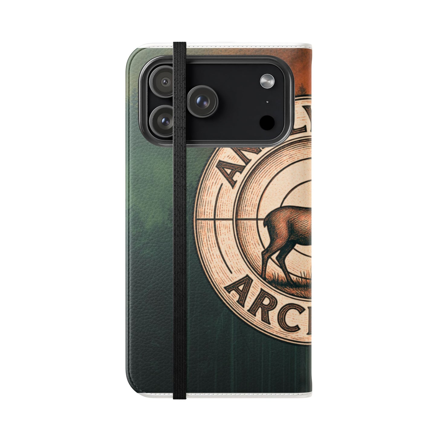 Analytical Archery Deer Phone Flip Case — Hunting Rustic Wallet Cover