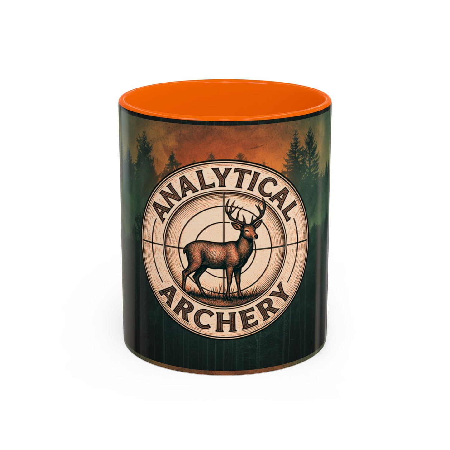 Analytical Archery Deer Coffee Mug — Hunting Rustic Accent Mug