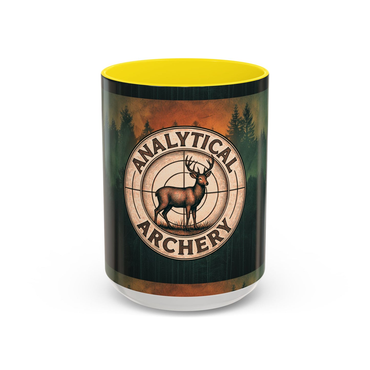 Analytical Archery Deer Coffee Mug — Hunting Rustic Accent Mug