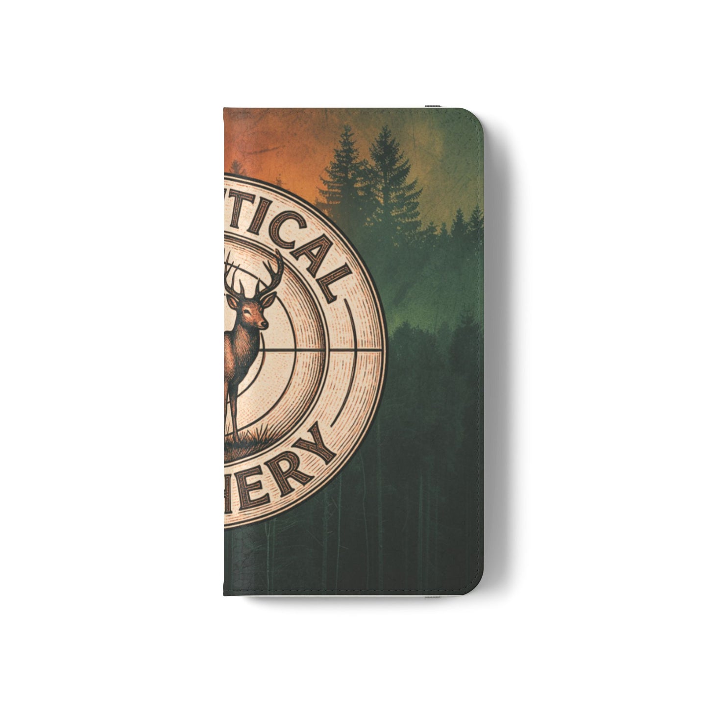 Analytical Archery Deer Phone Flip Case — Hunting Rustic Wallet Cover