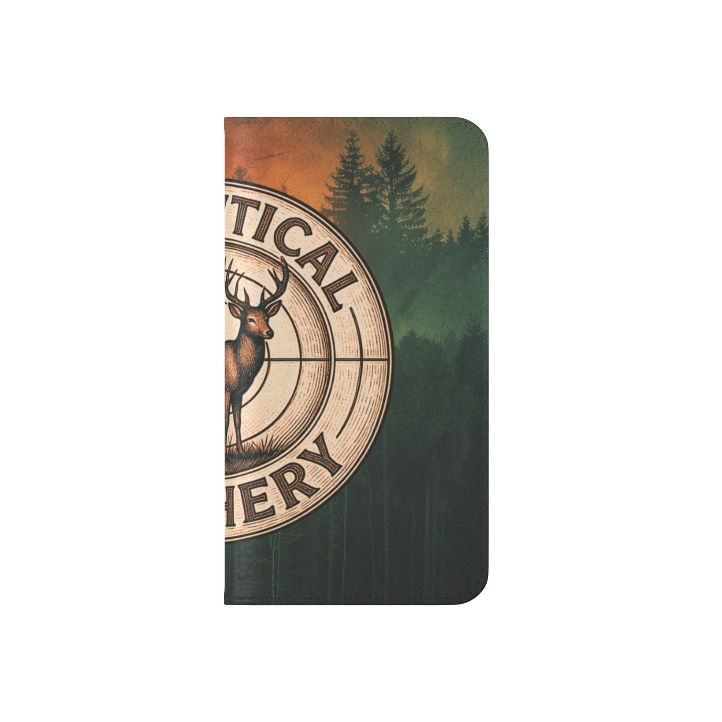 Analytical Archery Deer Phone Flip Case — Hunting Rustic Wallet Cover