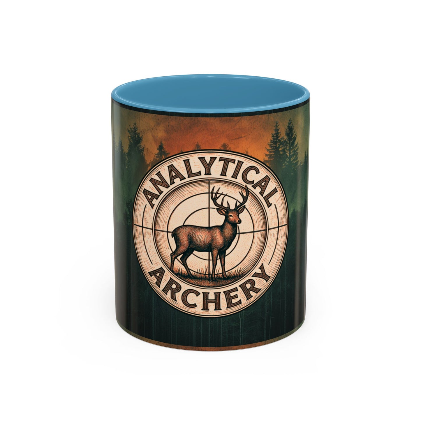 Analytical Archery Deer Coffee Mug — Hunting Rustic Accent Mug