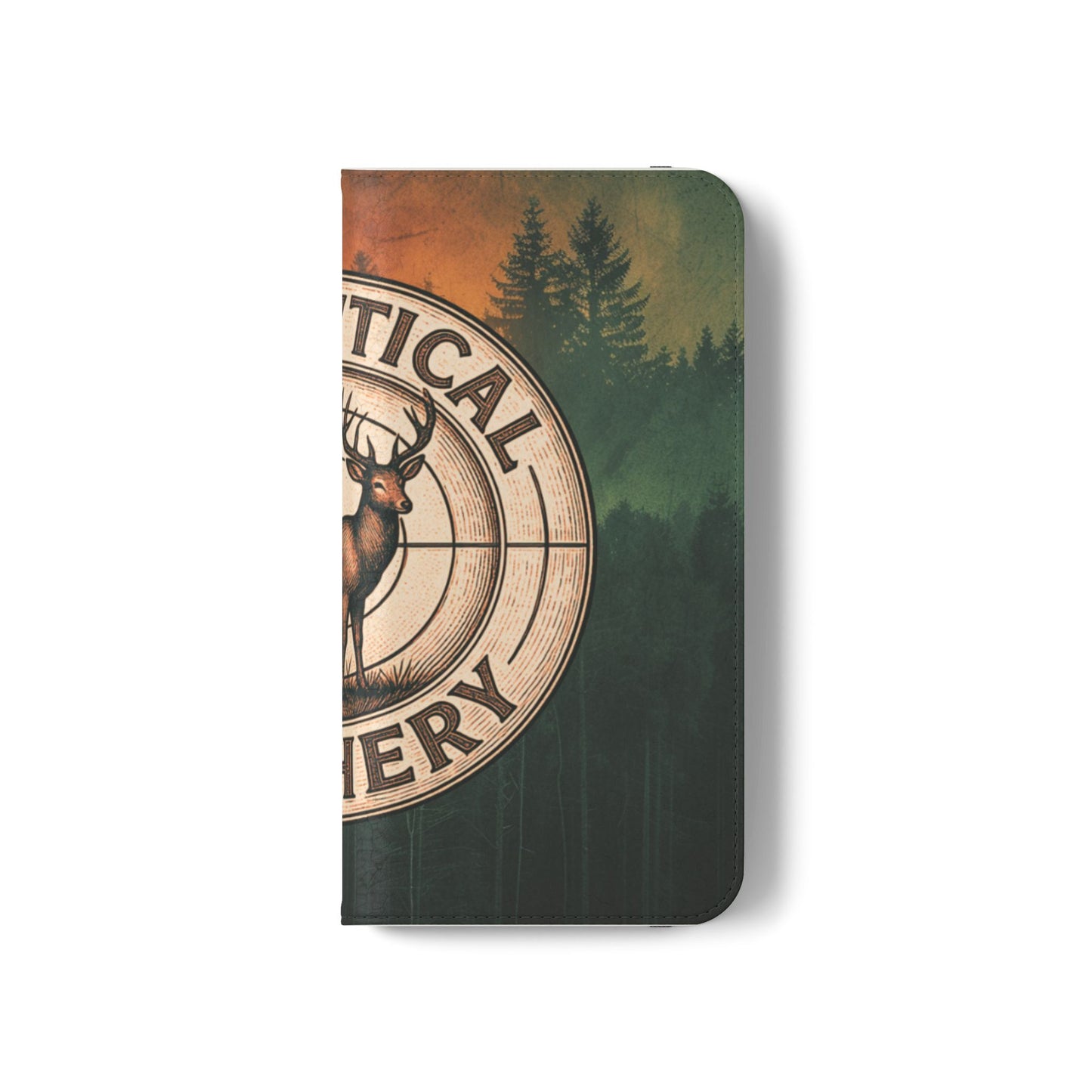 Analytical Archery Deer Phone Flip Case — Hunting Rustic Wallet Cover
