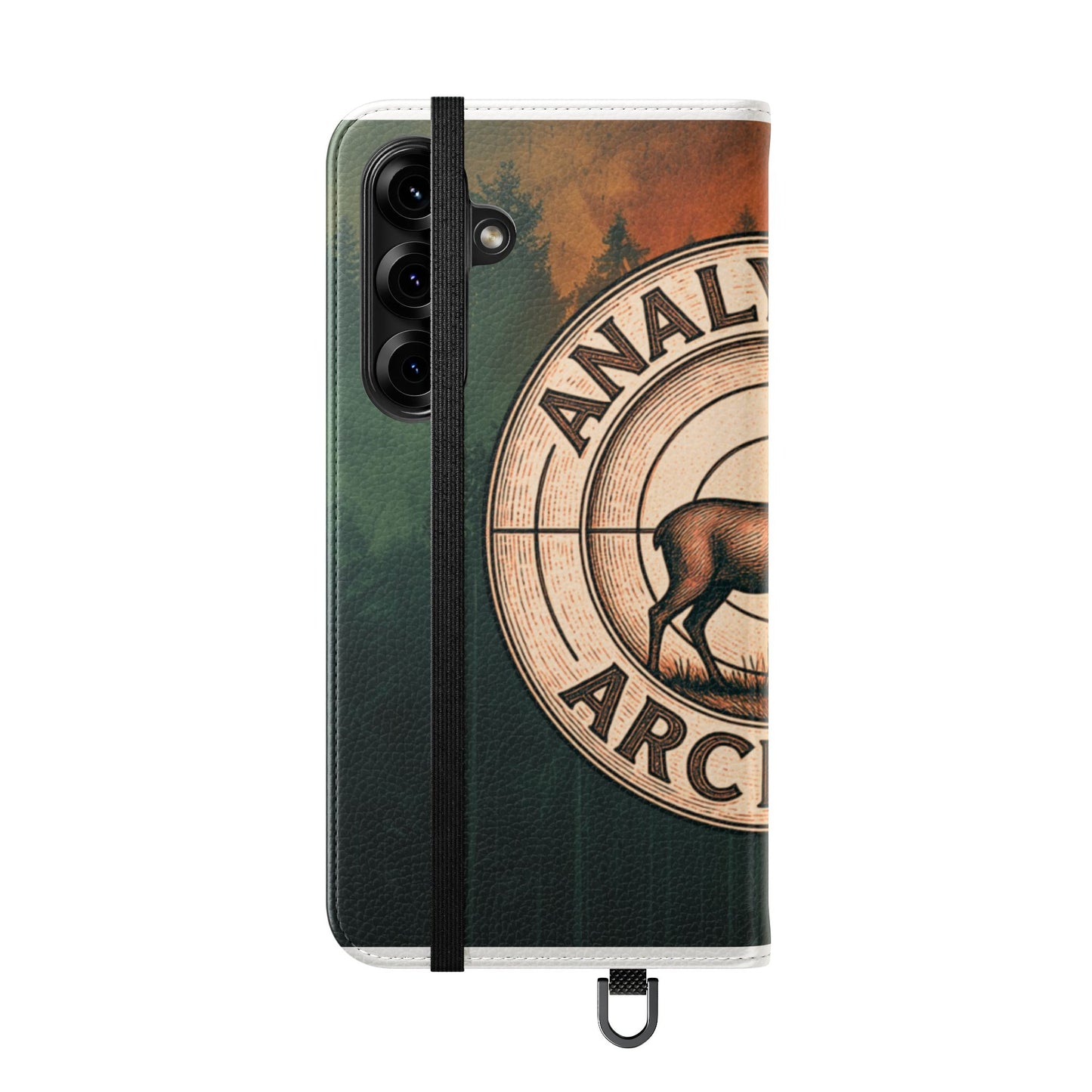 Analytical Archery Deer Phone Flip Case — Hunting Rustic Wallet Cover