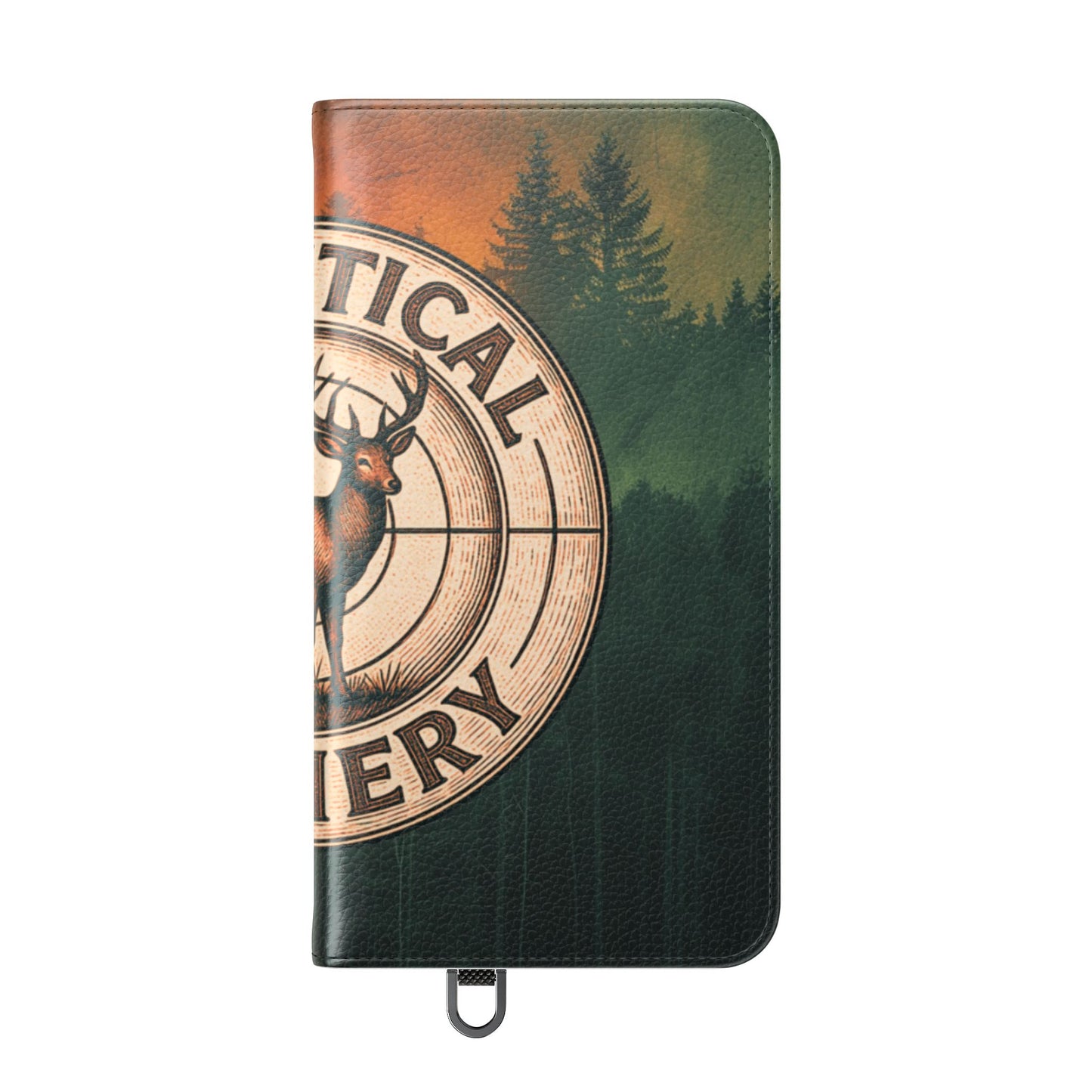 Analytical Archery Deer Phone Flip Case — Hunting Rustic Wallet Cover