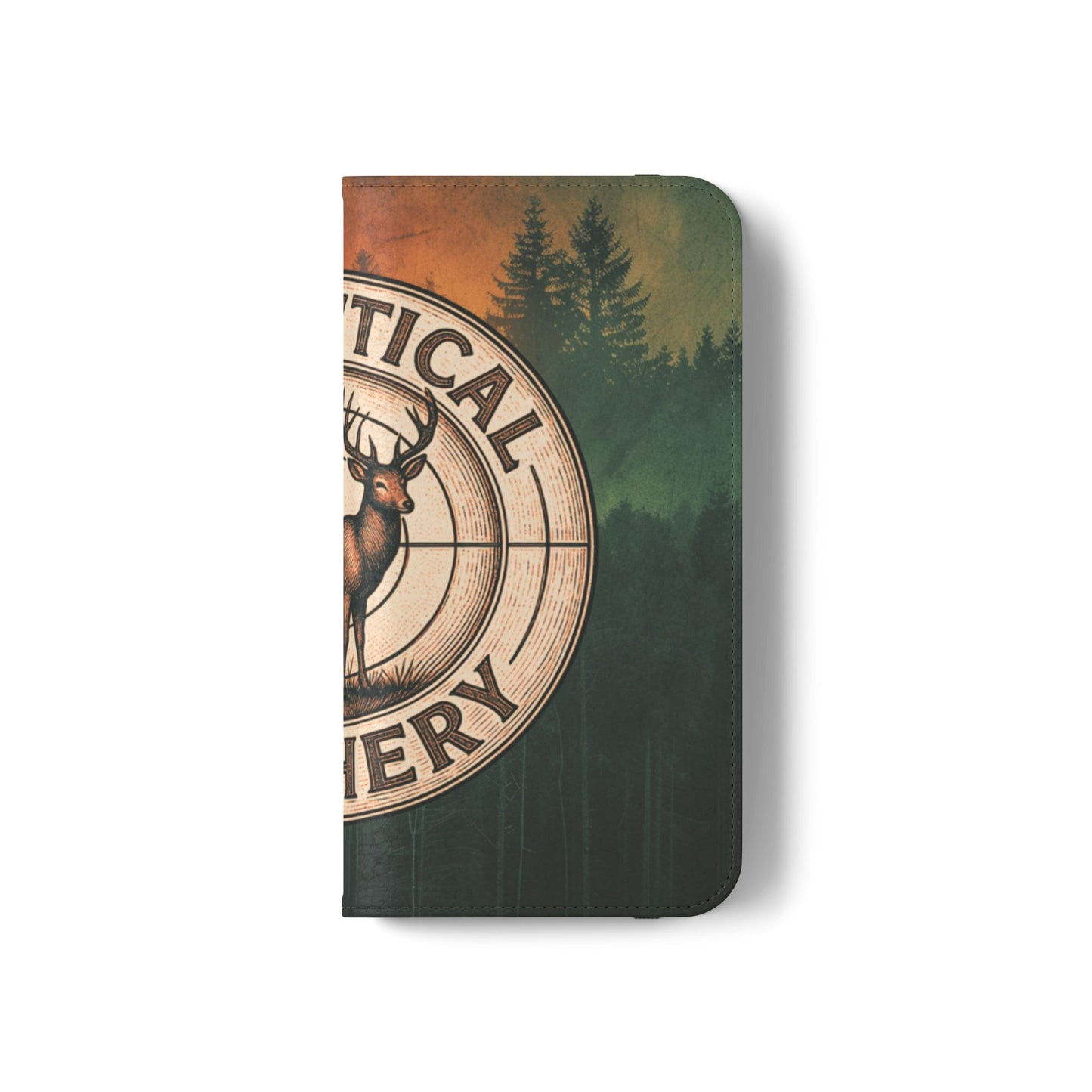 Analytical Archery Deer Phone Flip Case — Hunting Rustic Wallet Cover