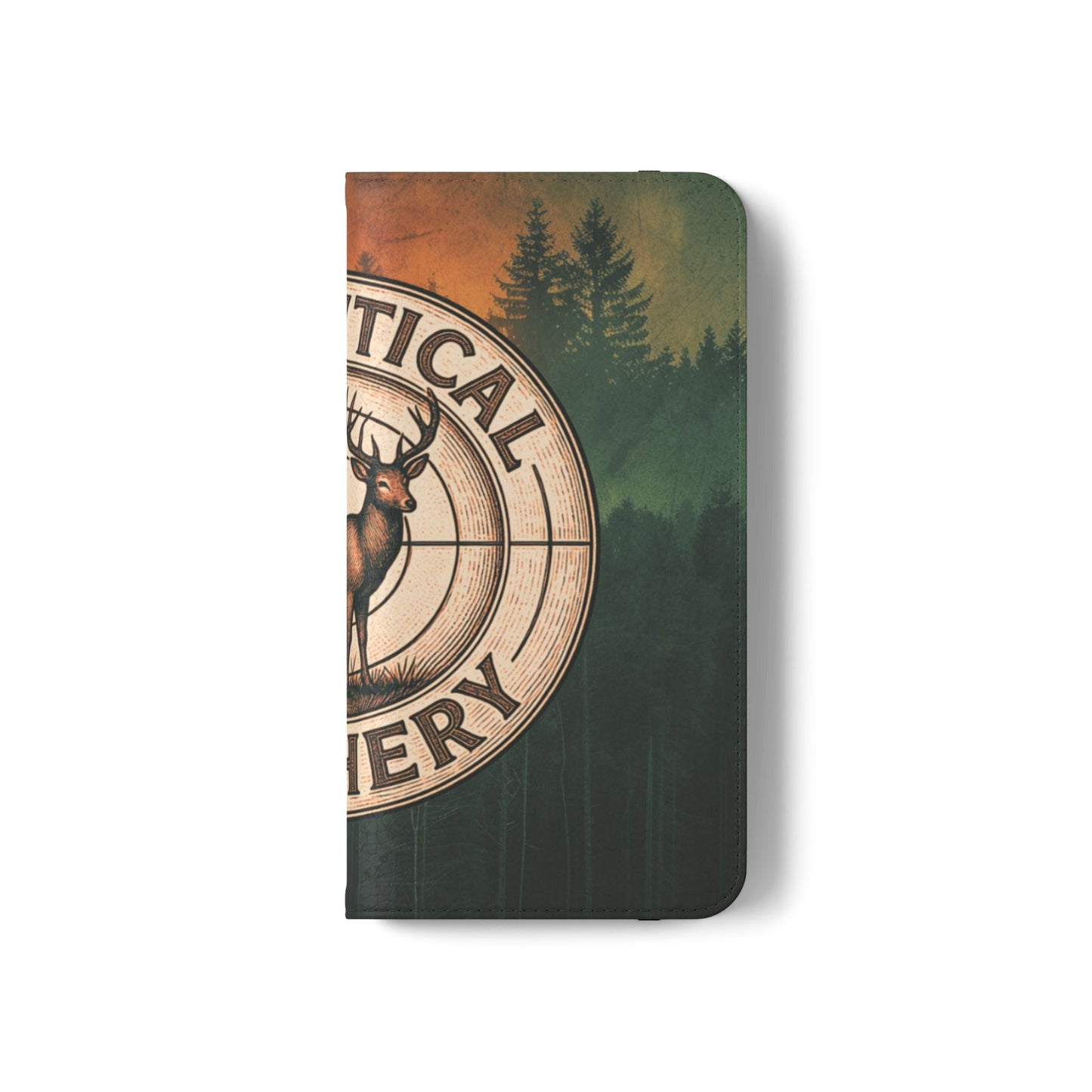 Analytical Archery Deer Phone Flip Case — Hunting Rustic Wallet Cover