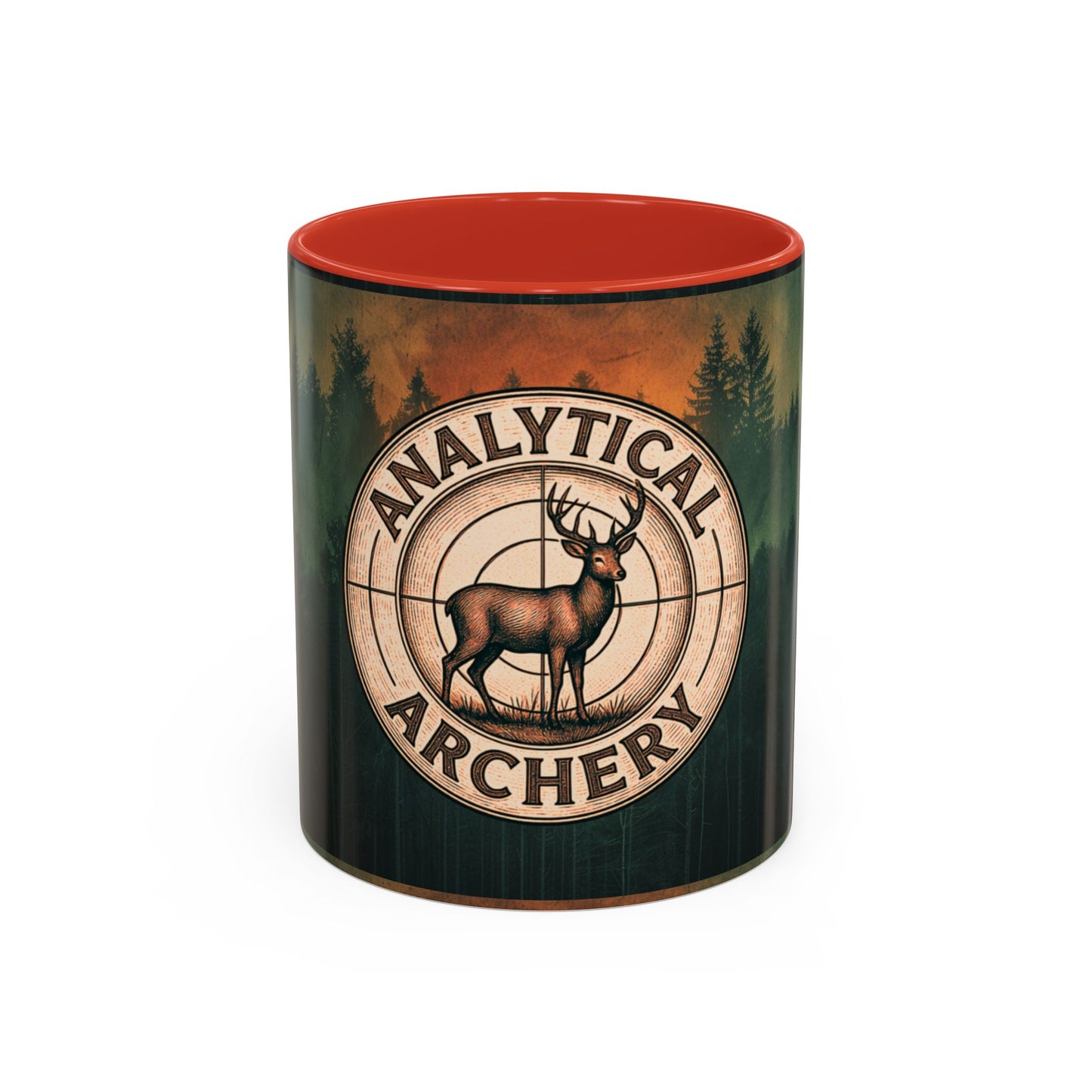 Analytical Archery Deer Coffee Mug — Hunting Rustic Accent Mug