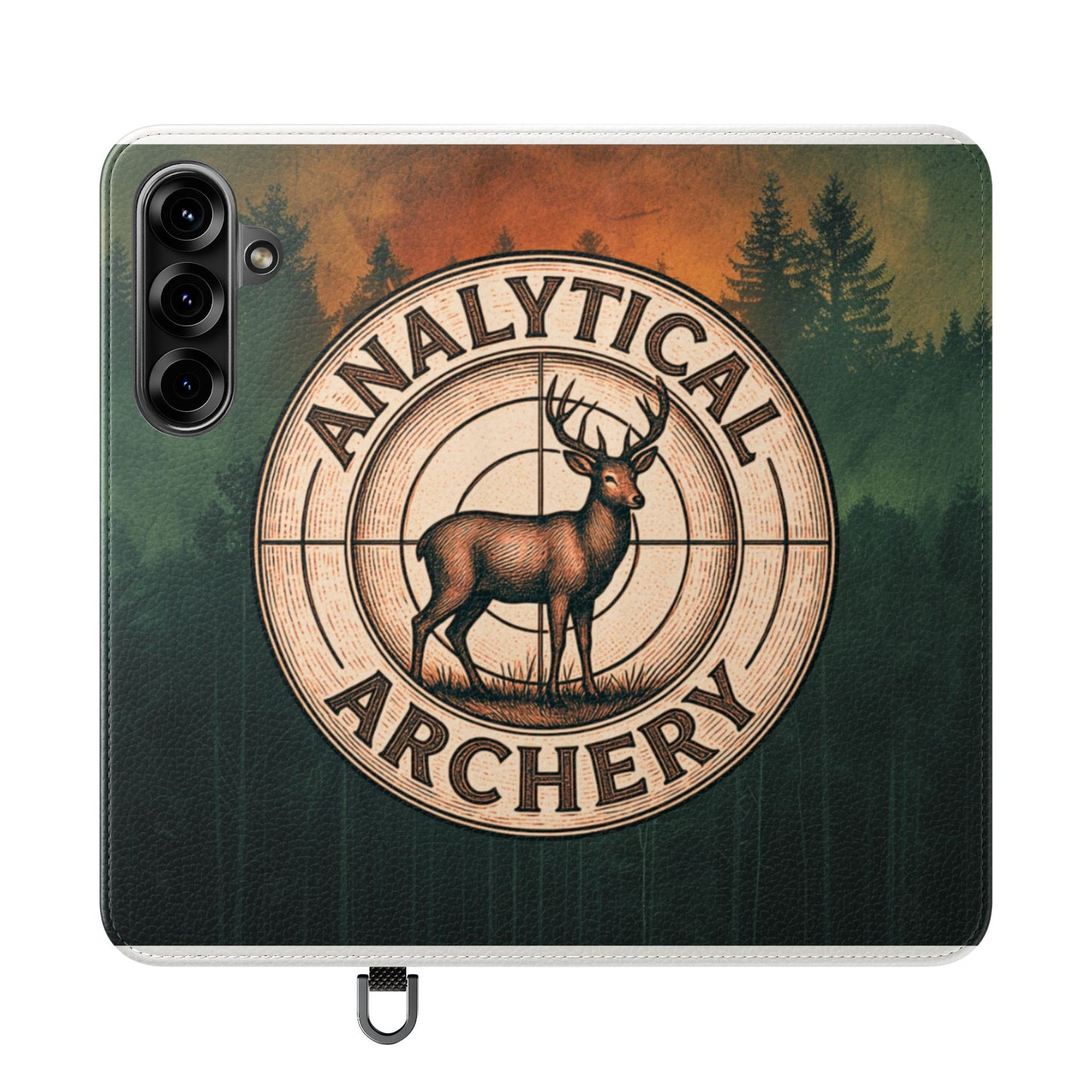 Analytical Archery Deer Phone Flip Case — Hunting Rustic Wallet Cover